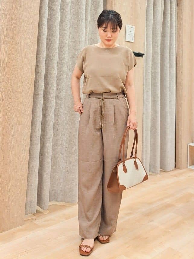 ふるさんの「grove｜軽やかに羽織れて、きちんと見え ハーフスリーブテーラードジャケット」を使ったコーディネート