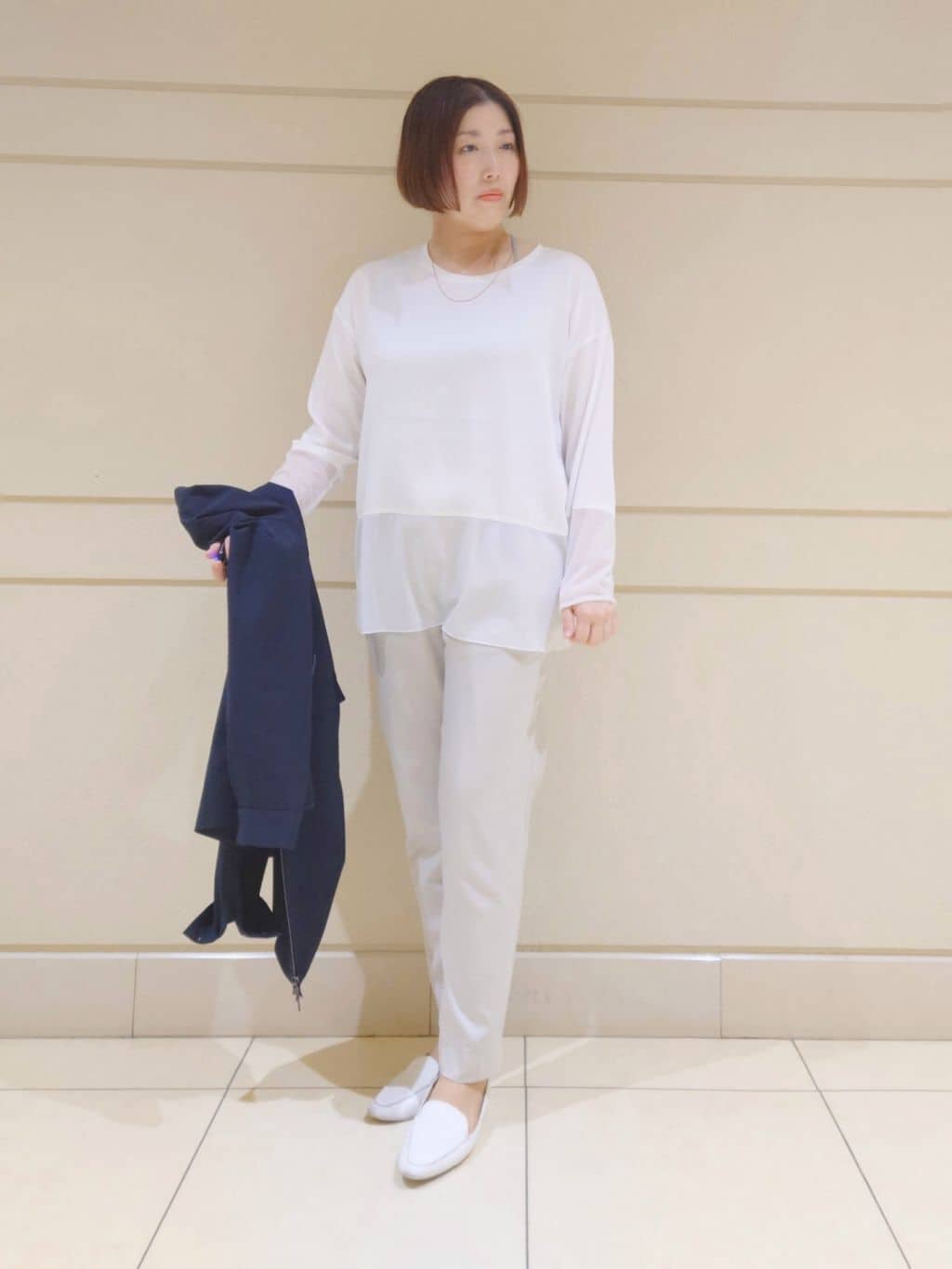 Itoさんの「INDIVI｜◆【洗える】袖＆裾 シアーデザイントップス」を使ったコーディネート