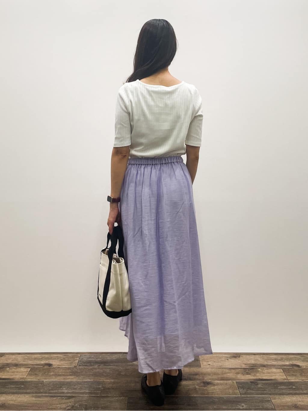 Aikoさんの「OPAQUE.CLIP｜汗染み防止 ボートネックリブカットソー【洗濯機洗い可／抗ピル】」を使ったコーディネート