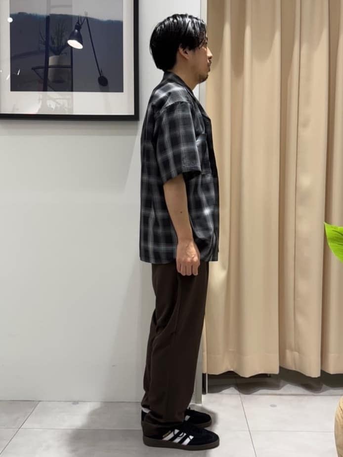 はさんの「THE SHOP TK｜オンブレチェック半袖シャツ 洗濯機OK」を使ったコーディネート