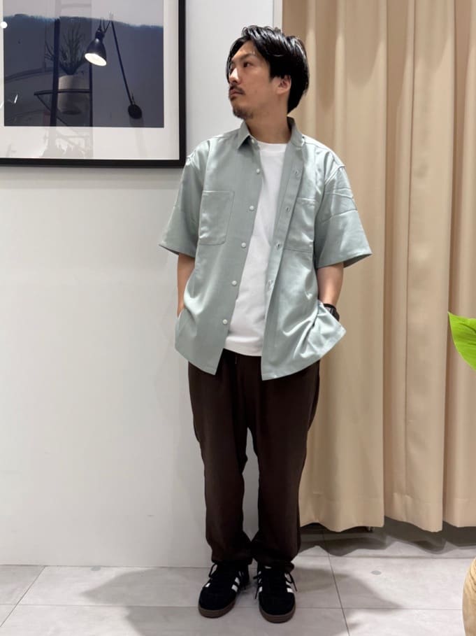 はさんの「THE SHOP TK｜パーフェクテックリンクス半袖Tシャツ 【接触冷感／吸水速乾／UVカット／洗濯機OK】」を使ったコーディネート