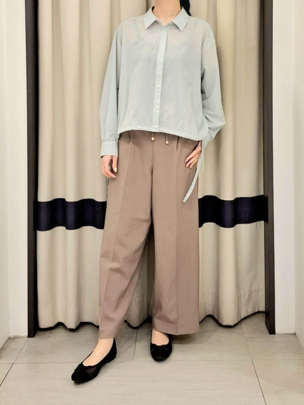 なーちゃんさんの「grove｜最終お値下げ！！【人間工学】つつまれフィットバレエシューズ （抗菌防臭加工裏地使用）」を使ったコーディネート