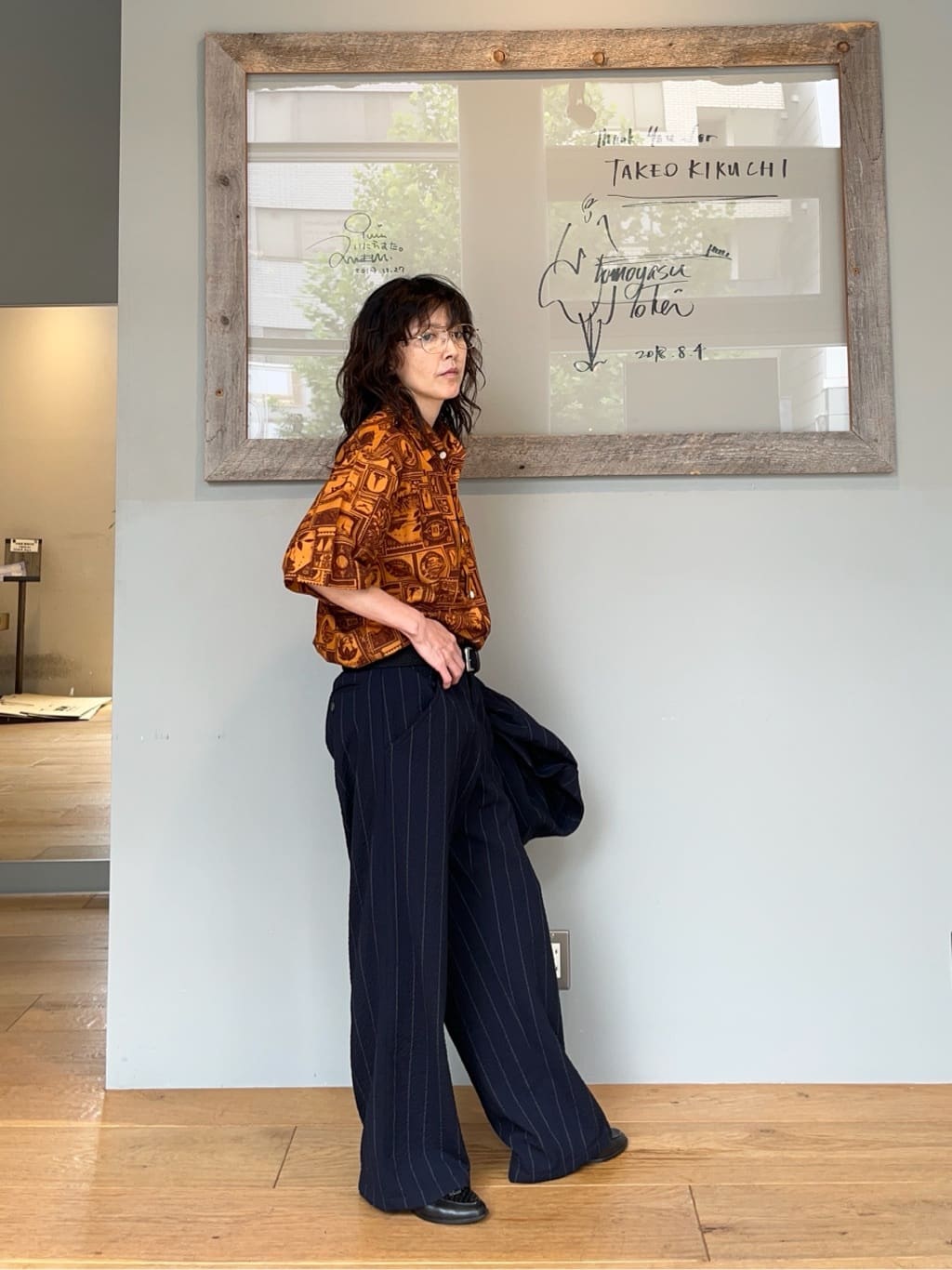 神野（jinno）さんの「TAKEO KIKUCHI｜【抗菌防臭／5サイズ展開】ハイゲージポンチ Tシャツ」を使ったコーディネート