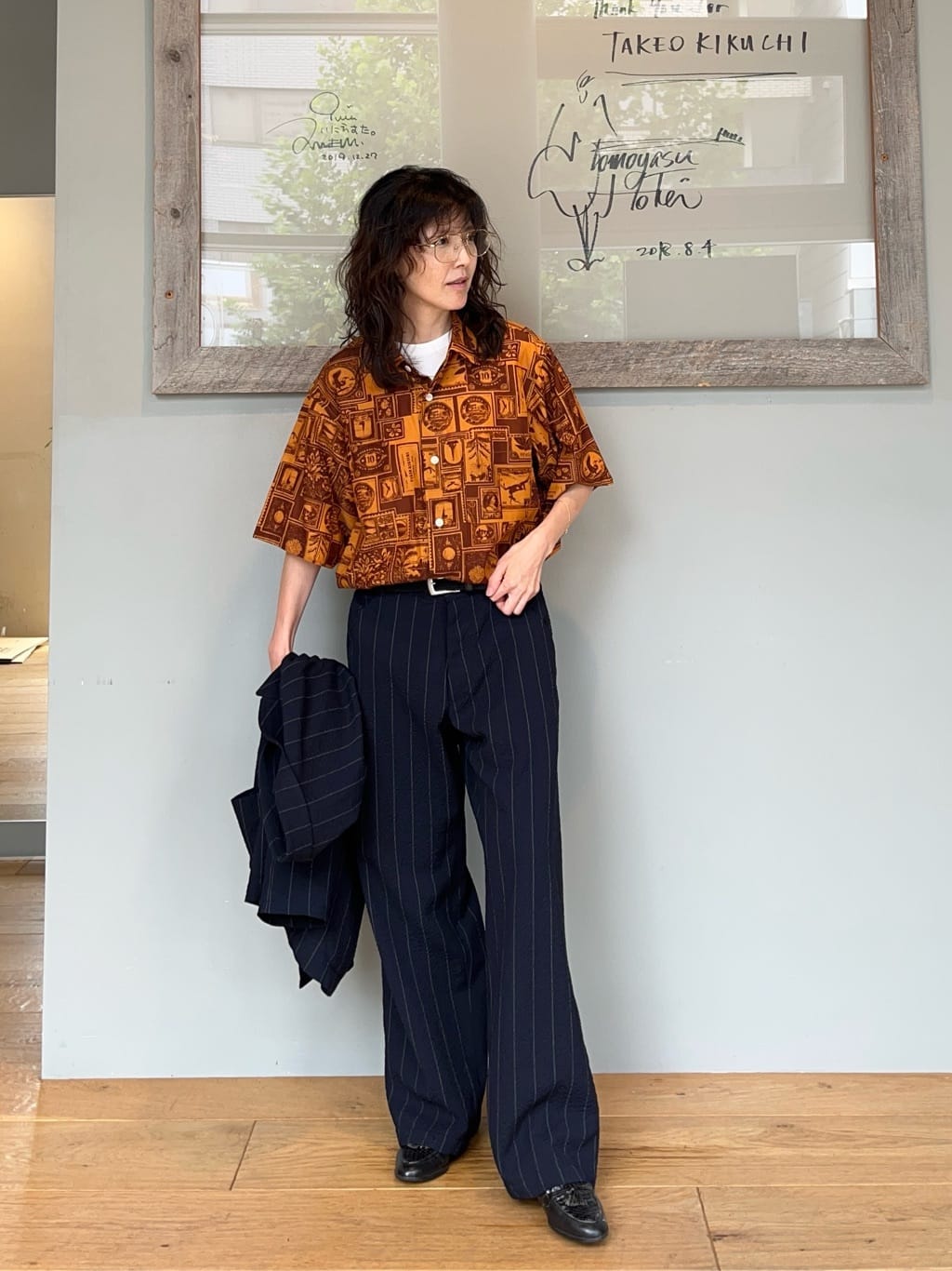 神野（jinno）さんの「TAKEO KIKUCHI｜【抗菌防臭／5サイズ展開】ハイゲージポンチ Tシャツ」を使ったコーディネート
