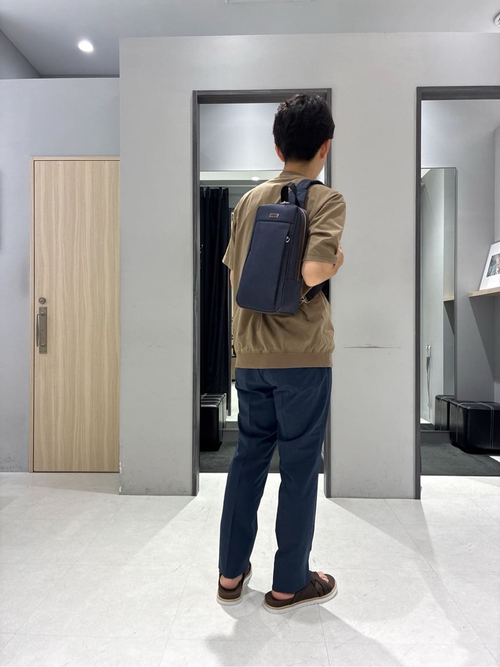 わいずみさんの「TAKEO KIKUCHI｜【抗菌防臭／5サイズ展開】ハイゲージポンチ Tシャツ」を使ったコーディネート