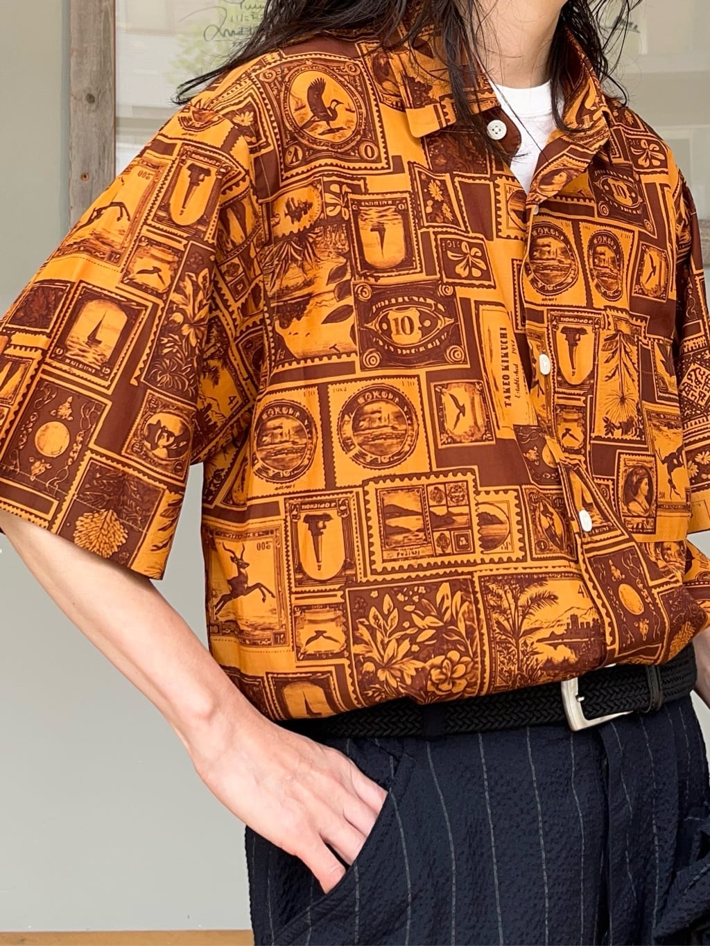 神野（jinno）さんの「TAKEO KIKUCHI｜【抗菌防臭／5サイズ展開】ハイゲージポンチ Tシャツ」を使ったコーディネート