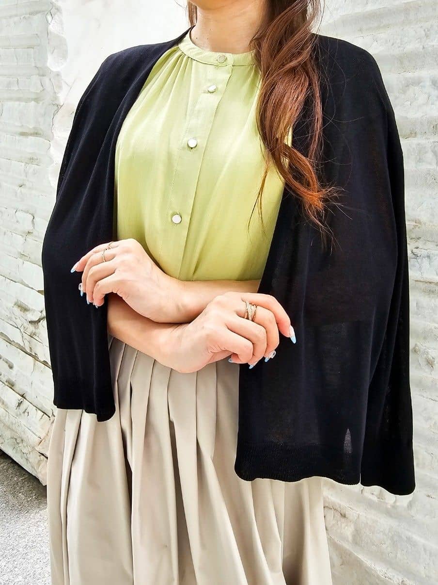 ゆゆさんの「SHOO･LA･RUE｜【S-LL/洗濯後しわになりにくい】上品にきれい見え スラブギャザーブラウス」を使ったコーディネート