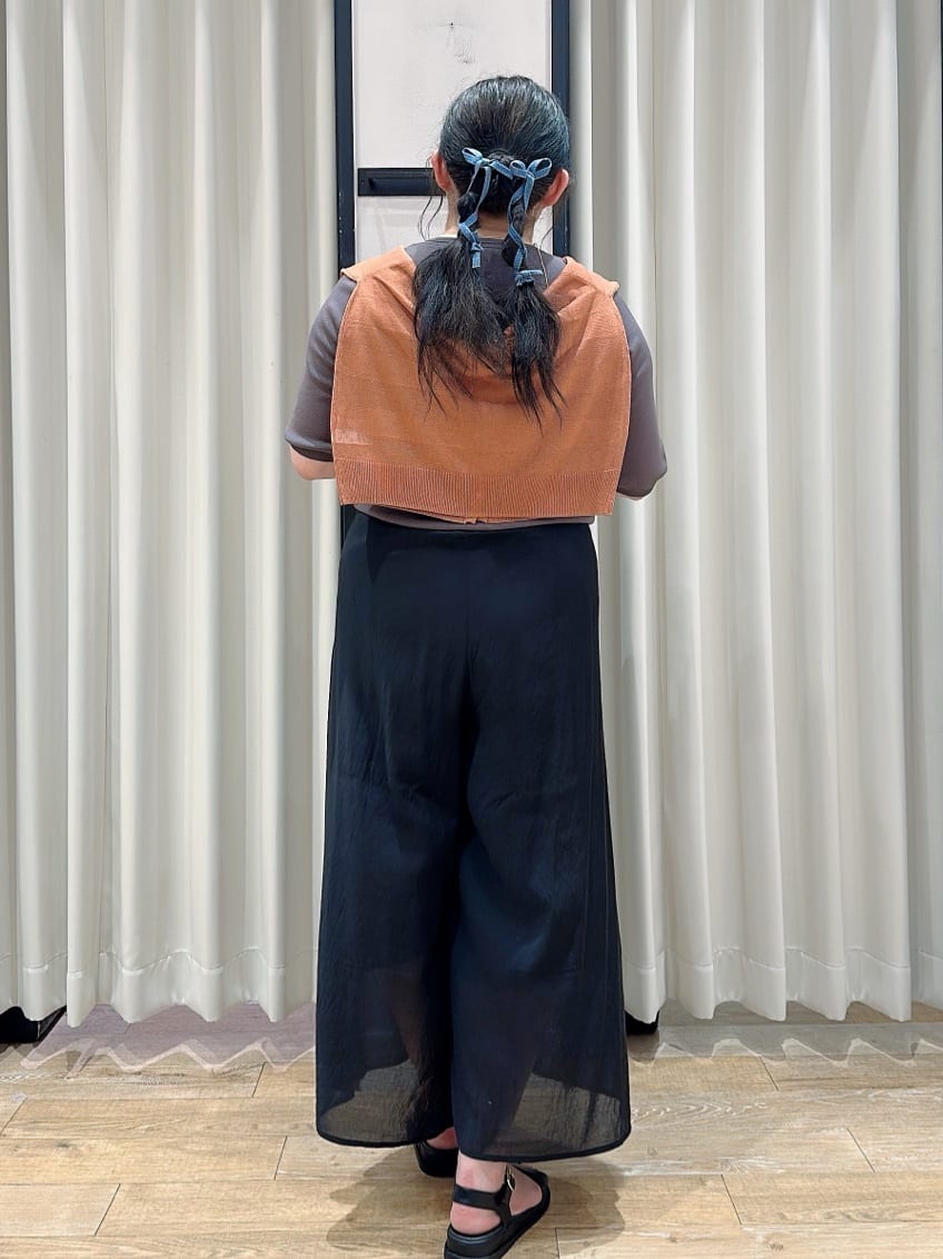 suzuさんの「grove｜シアーボーダーカーディガン」を使ったコーディネート