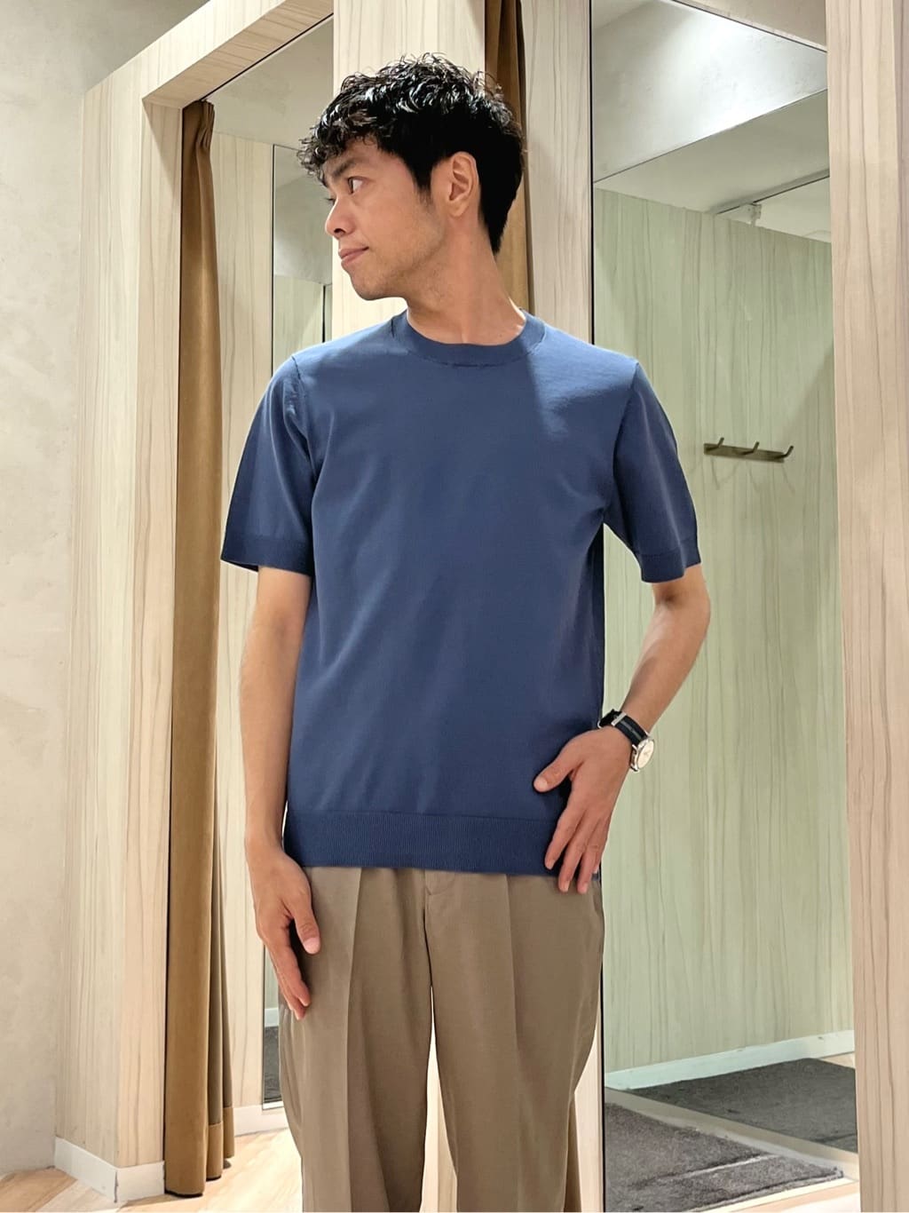 URAさんの「TAKEO KIKUCHI｜【COOL CITY WEAR】アーバンクール ジャケット /接触冷感・吸水速乾」を使ったコーディネート