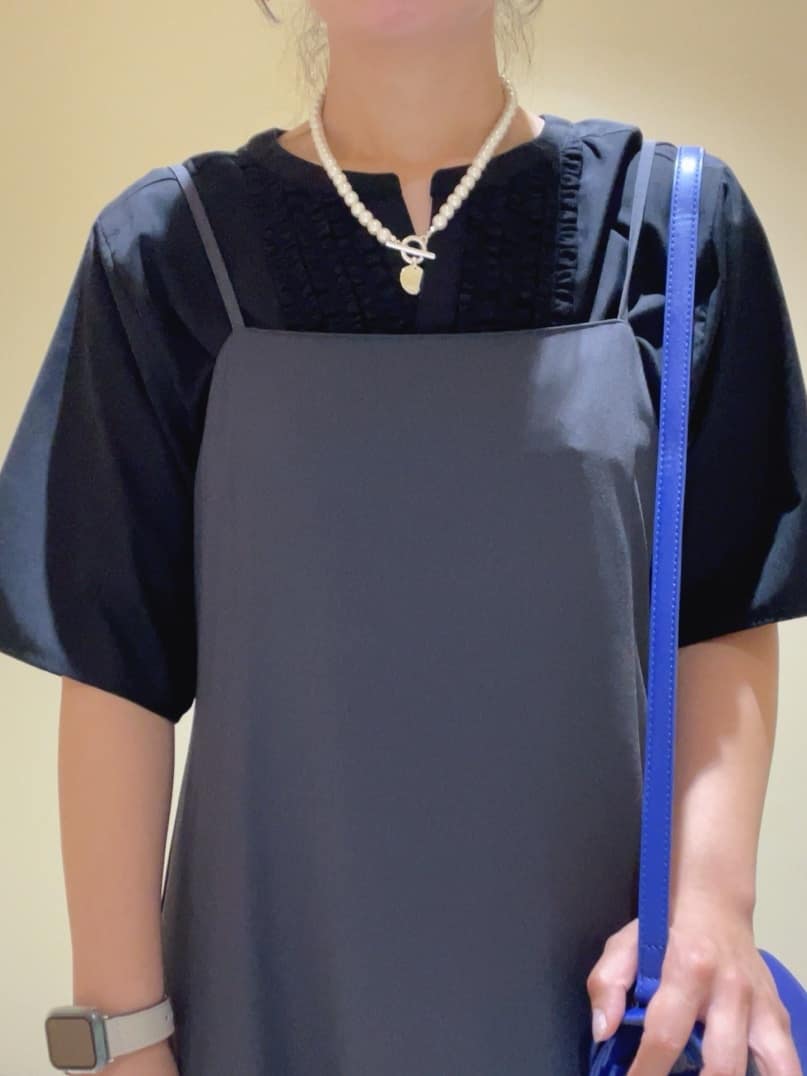 mayutaさんの「INDIVI｜【洗える】胸元タックフリルブラウス」を使ったコーディネート