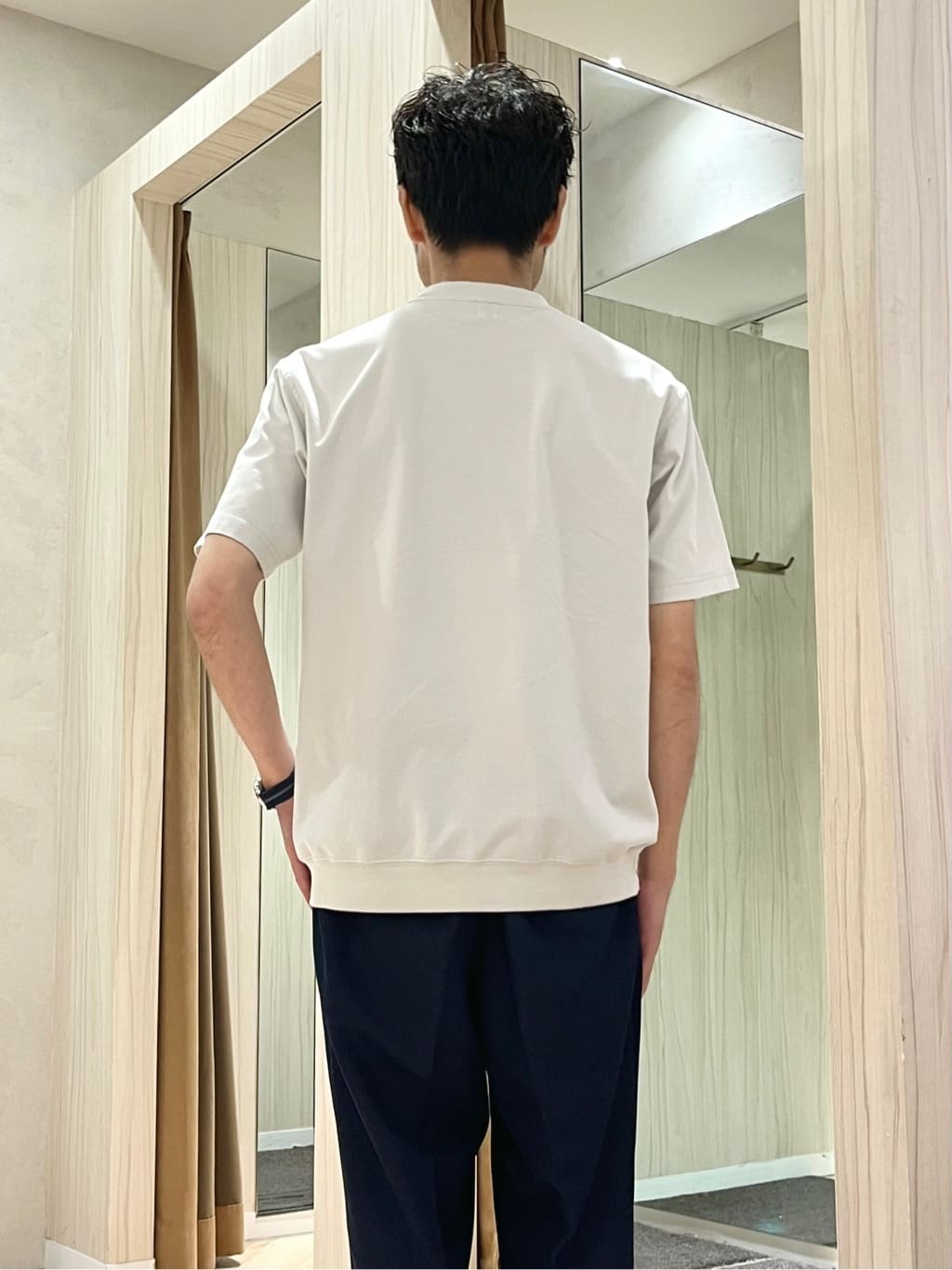 URAさんの「TAKEO KIKUCHI｜【抗菌防臭／5サイズ展開】ハイゲージポンチ Tシャツ」を使ったコーディネート