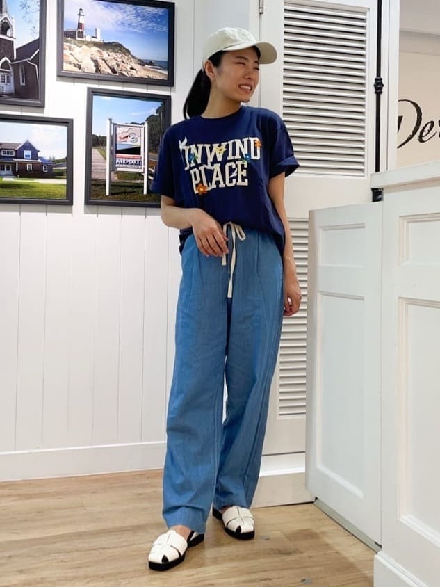 yasuokaさんの「Dessin｜ロゴ刺繍Tシャツ」を使ったコーディネート