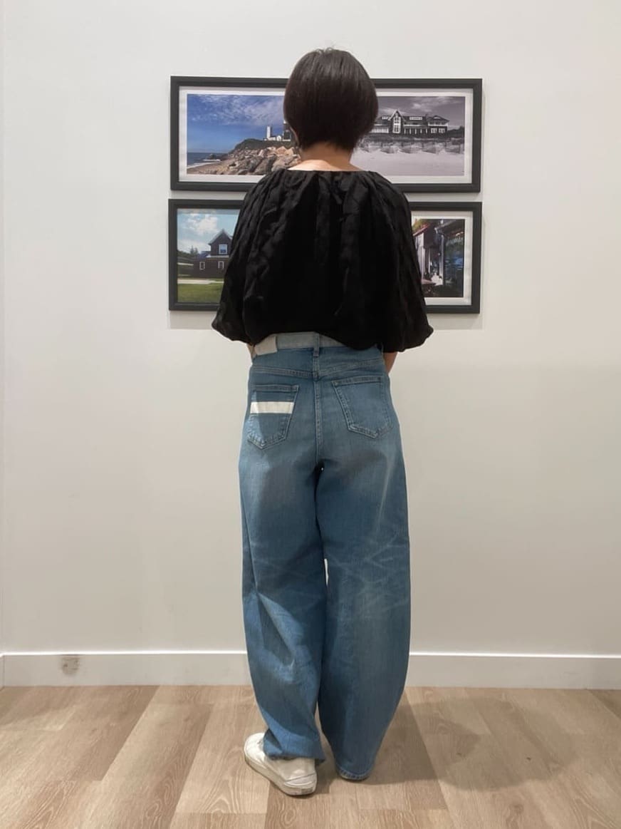 Naoさんの「Dessin｜【洗える／五分袖】バルーンスリーブジャガードブラウス」を使ったコーディネート