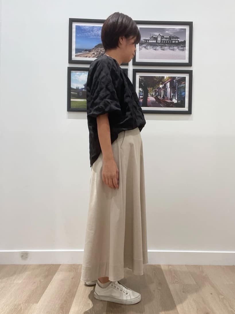 Naoさんの「Dessin｜【洗える／五分袖】バルーンスリーブジャガードブラウス」を使ったコーディネート