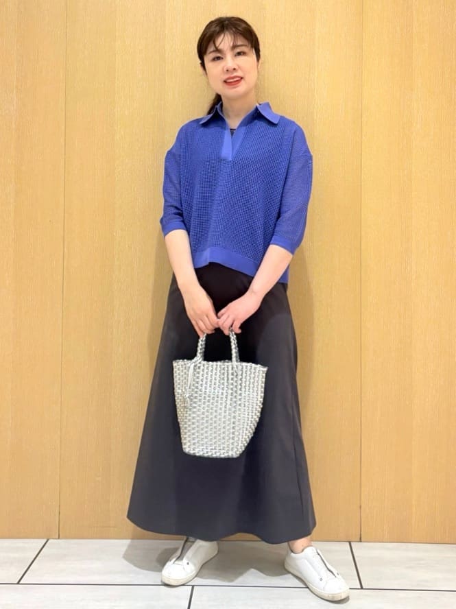 CHISATOさんの「UNTITLED｜メタリックメッシュトート」を使ったコーディネート