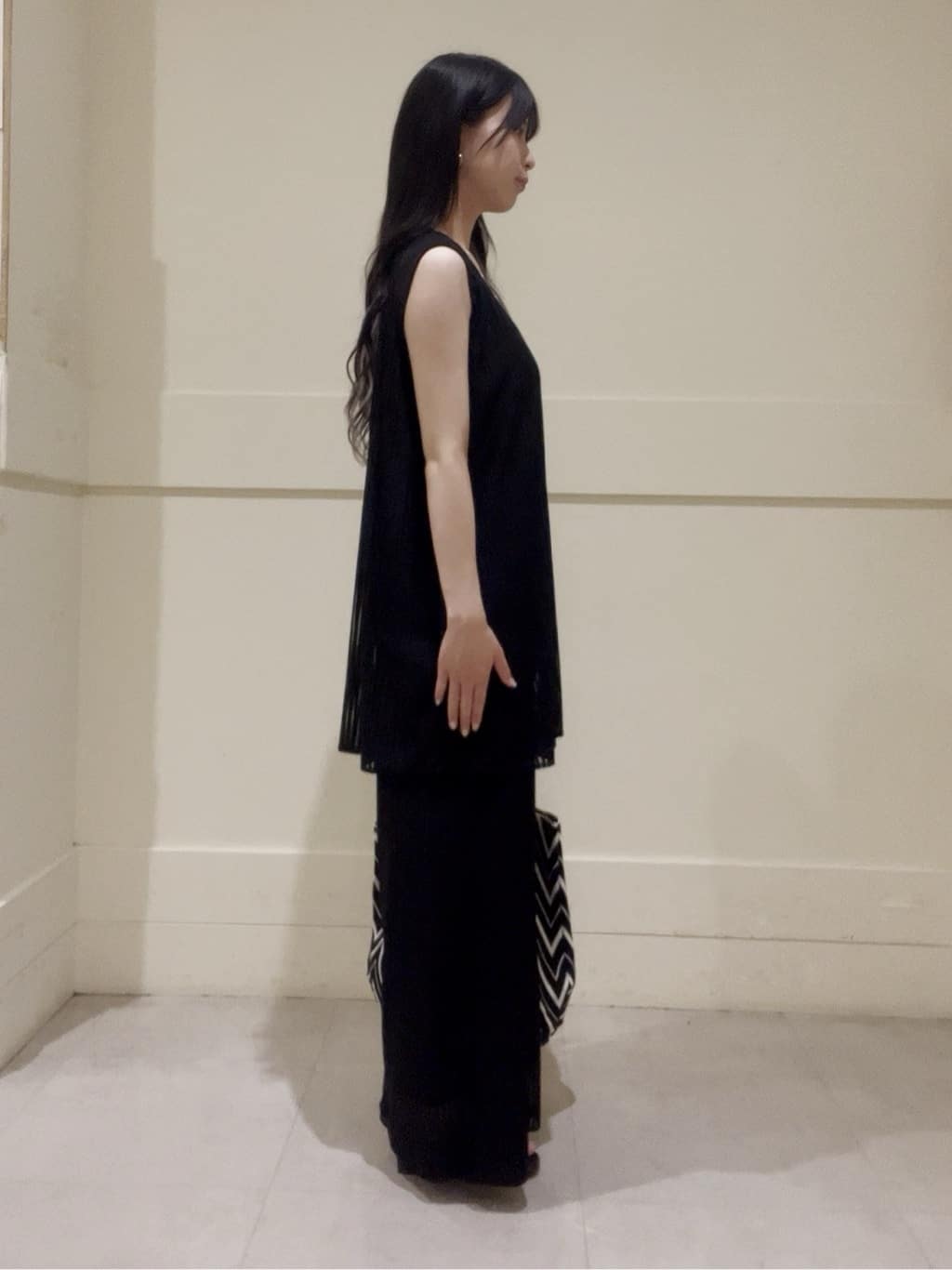 kumiさんの「INDIVI｜【洗える／セットアップ可能】ラッセルチュニック」を使ったコーディネート