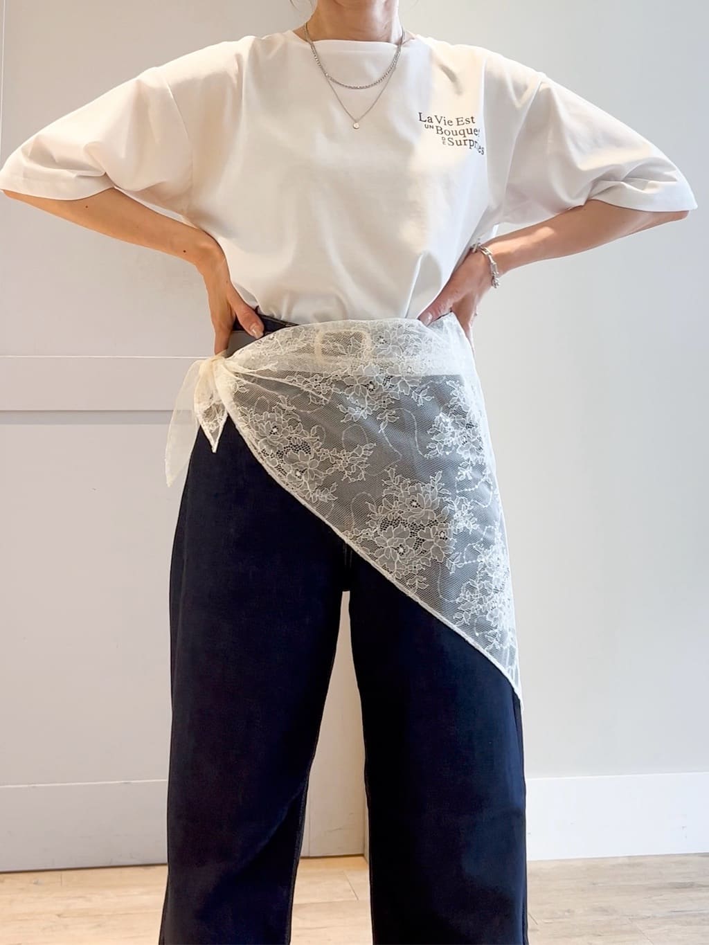yamakoさんの「grove｜【Lee&times;grove別注】WIDE DENIM PANTS」を使ったコーディネート