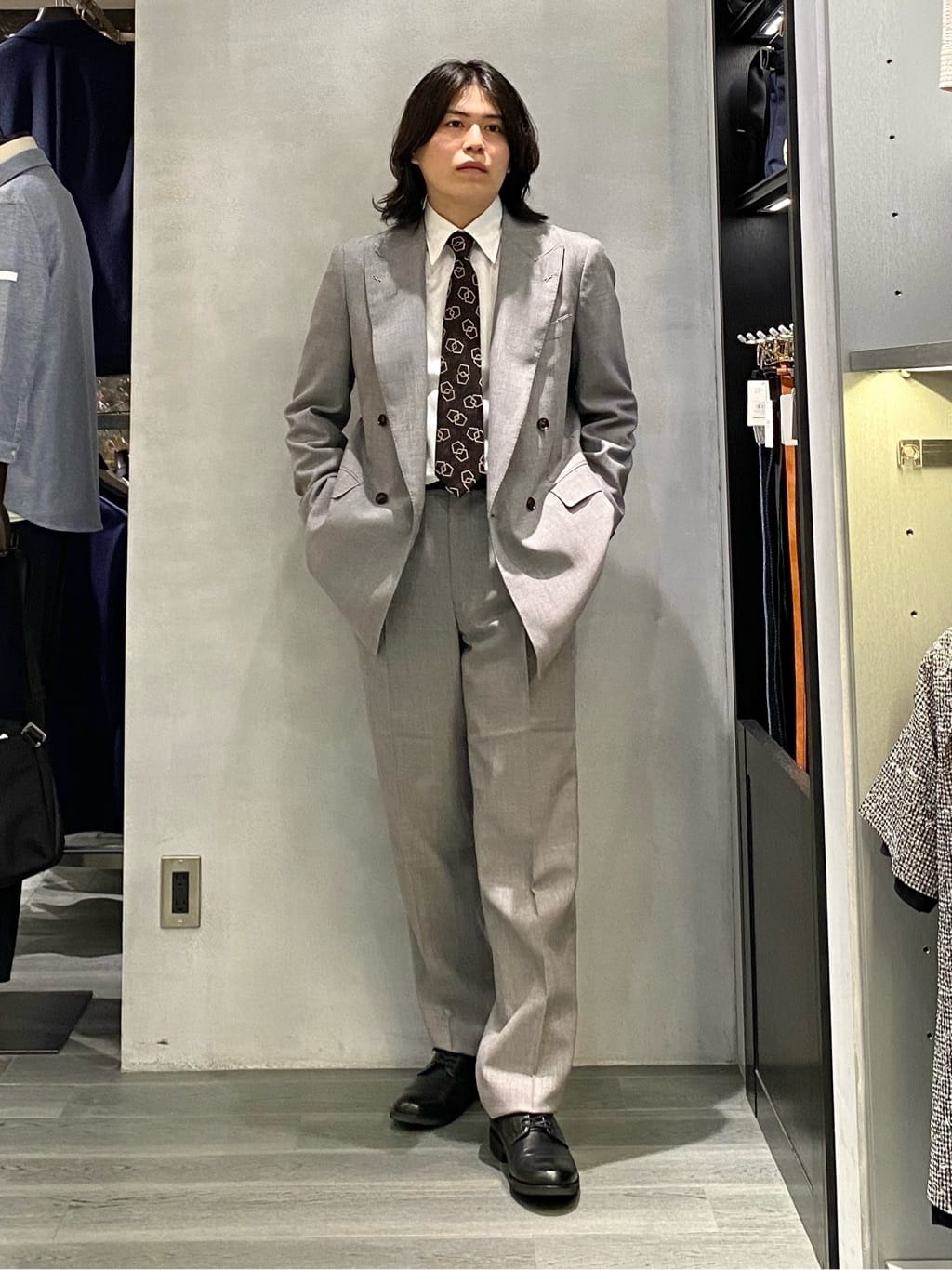 nishiさんの「TAKEO KIKUCHI｜【Made in JAPAN】市松紋 ドレスシャツ」を使ったコーディネート