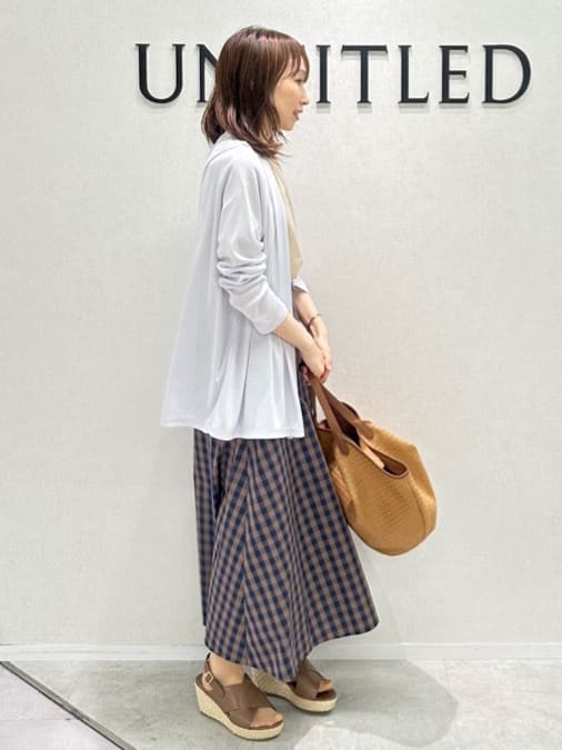 Miwaさんの「UNTITLED｜◆【接触冷感/UV機能/遮熱】ジャージカーディガン」を使ったコーディネート