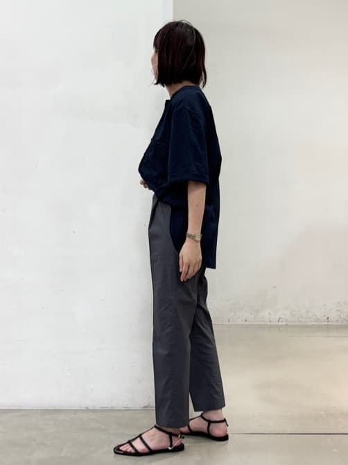 fujiさんの「THE SHOP TK｜◆ダブルポケット5分袖シャツ【体型カバー/洗濯機OK】」を使ったコーディネート