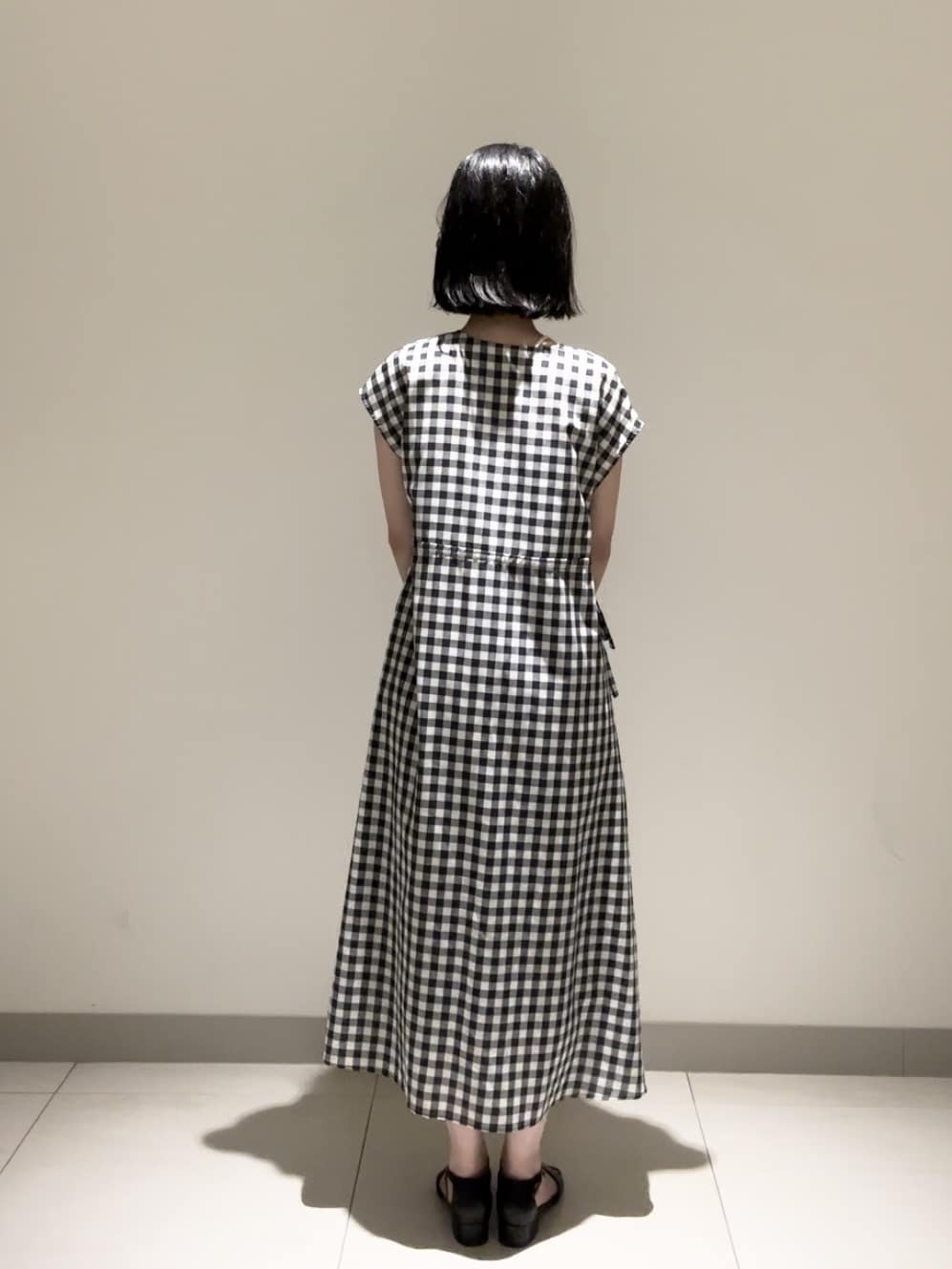 mayuさんの「Dessin｜【リンクコーデ・洗える】ウエストドロスト付きチェック柄ワンピース」を使ったコーディネート