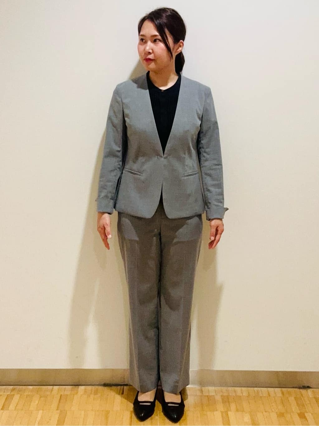 haseさんの「Reflect｜【洗える／セットアップ可】ノーカラージャケット」を使ったコーディネート