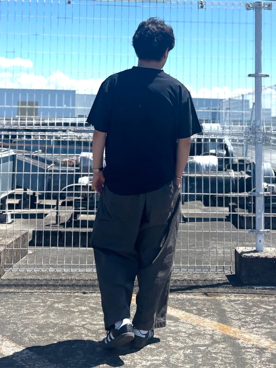 タニさんの「THE SHOP TK｜パーフェクテックリンクス半袖Tシャツ 【接触冷感／吸水速乾／UVカット／洗濯機OK】」を使ったコーディネート