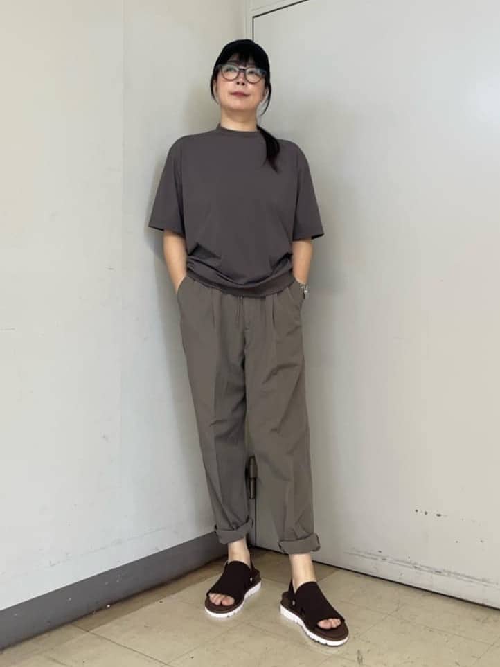 iwさんの「TAKEO KIKUCHI｜【COOL CITY WEAR】テーラードTシャツ /接触冷感」を使ったコーディネート