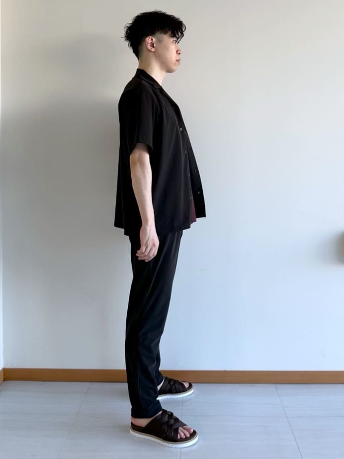 イッシーさんの「TAKEO KIKUCHI｜【COOL CITY WEAR】エアートール オープンカラーシャツ /接触冷感・通気性」を使ったコーディネート