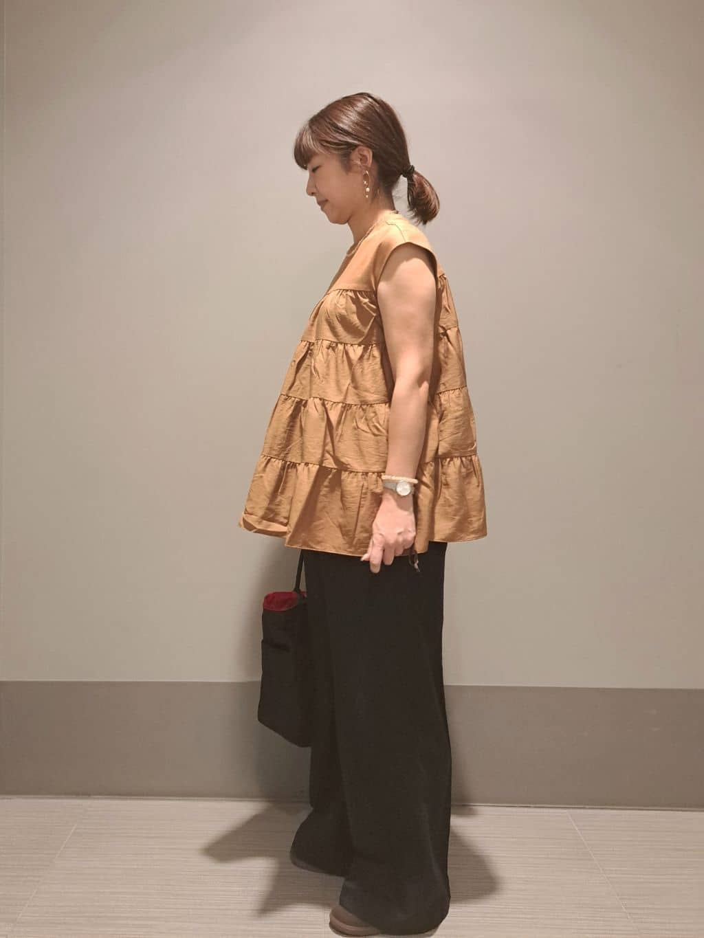 Takahashiさんの「DRESSTERIOR｜◆【接触冷感/イージーケア】ティアードコンビカットソー」を使ったコーディネート