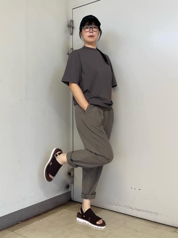 iwさんの「TAKEO KIKUCHI｜【COOL CITY WEAR】テーラードTシャツ /接触冷感」を使ったコーディネート