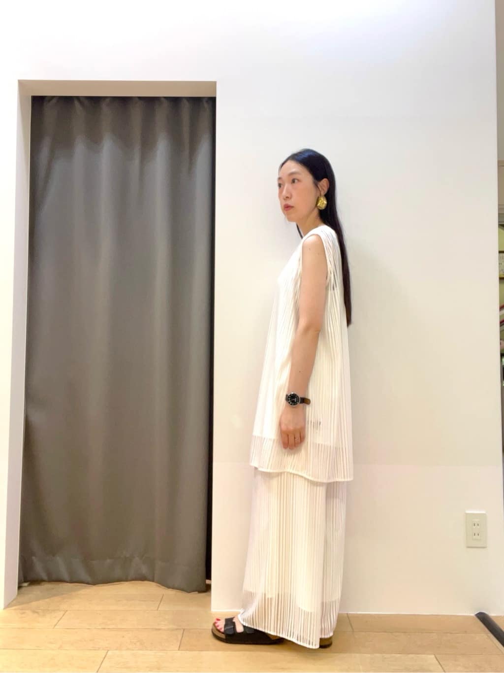 yukoさんの「INDIVI｜【洗える／セットアップ可能】ラッセルチュニック」を使ったコーディネート