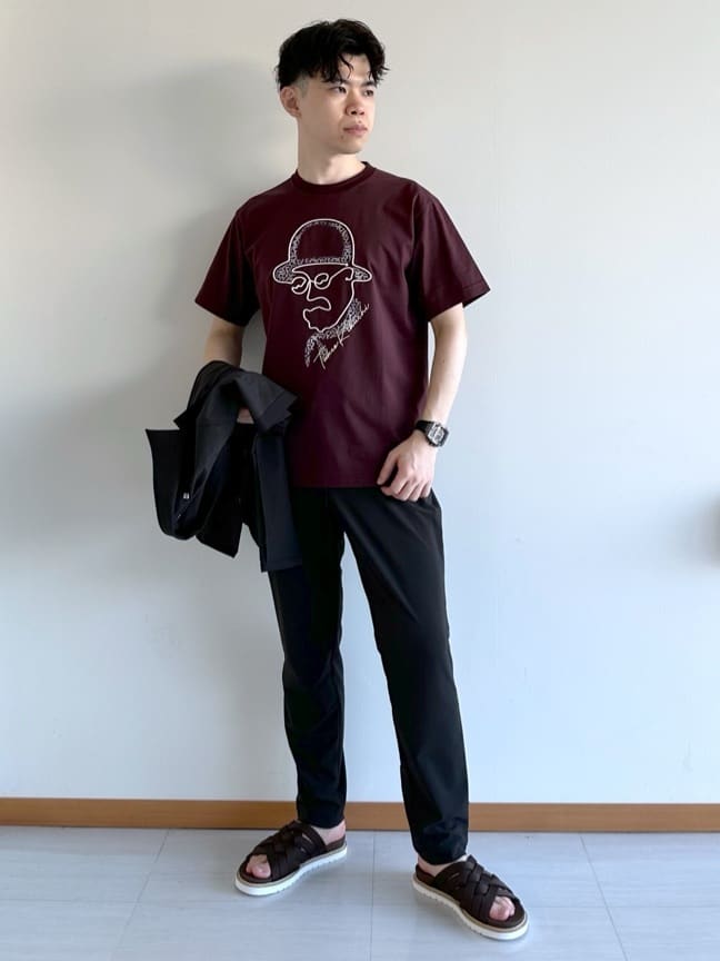 イッシーさんの「TAKEO KIKUCHI｜【COOL CITY WEAR】エアートール オープンカラーシャツ /接触冷感・通気性」を使ったコーディネート