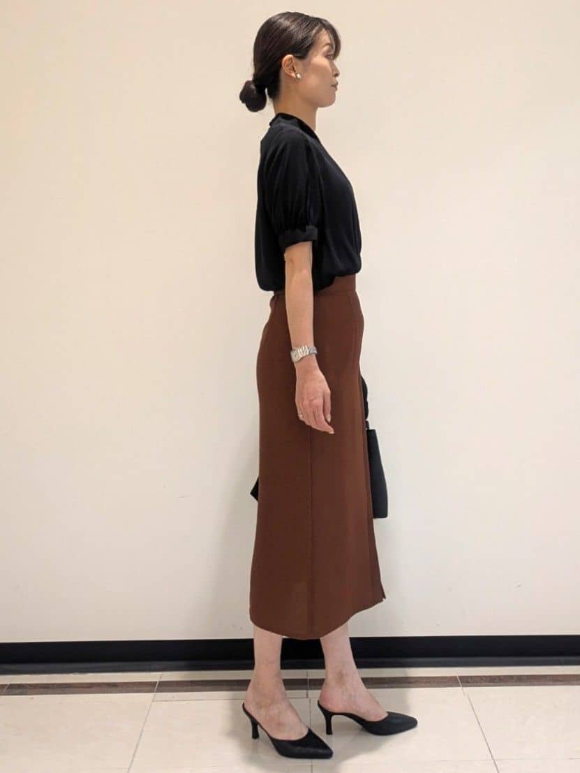 mikiさんの「COUP DE CHANCE｜【手洗い可／日本製】五分袖ジャケット」を使ったコーディネート