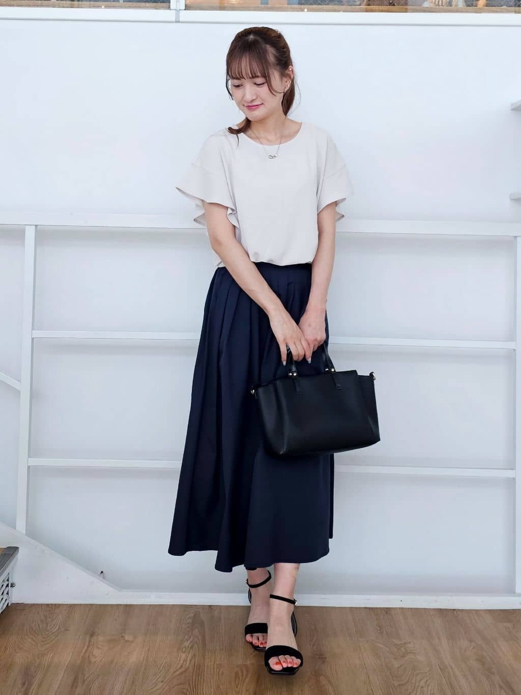 ゆゆさんの「SHOO･LA･RUE｜【高レビュー/着丈選べる】華やかさをプラスする アソートロングスカート」を使ったコーディネート