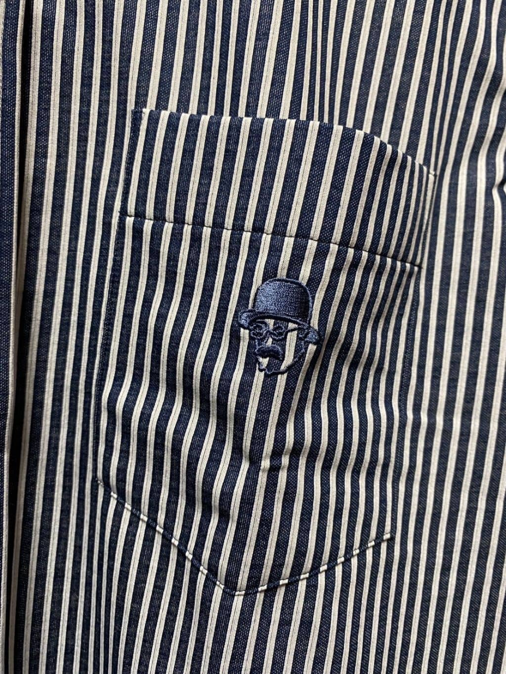あまえびさんの「TAKEO KIKUCHI｜【COOL CITY WEAR】ストライプジャージ ボタンダウンシャツ /接触冷感」を使ったコーディネート