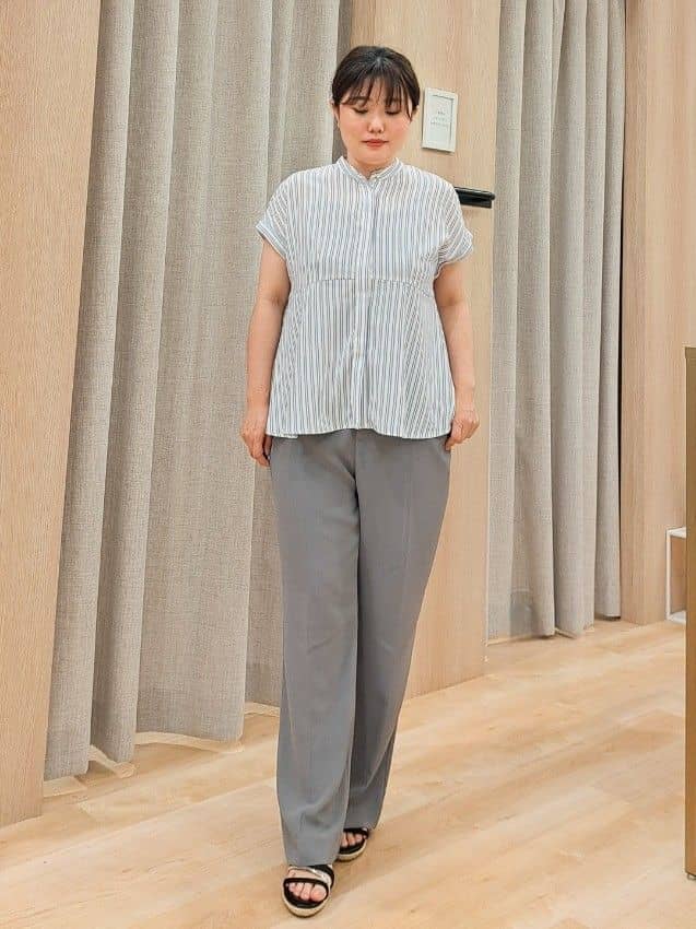 ふるさんの「grove｜軽やかに羽織れて、きちんと見え ハーフスリーブテーラードジャケット」を使ったコーディネート
