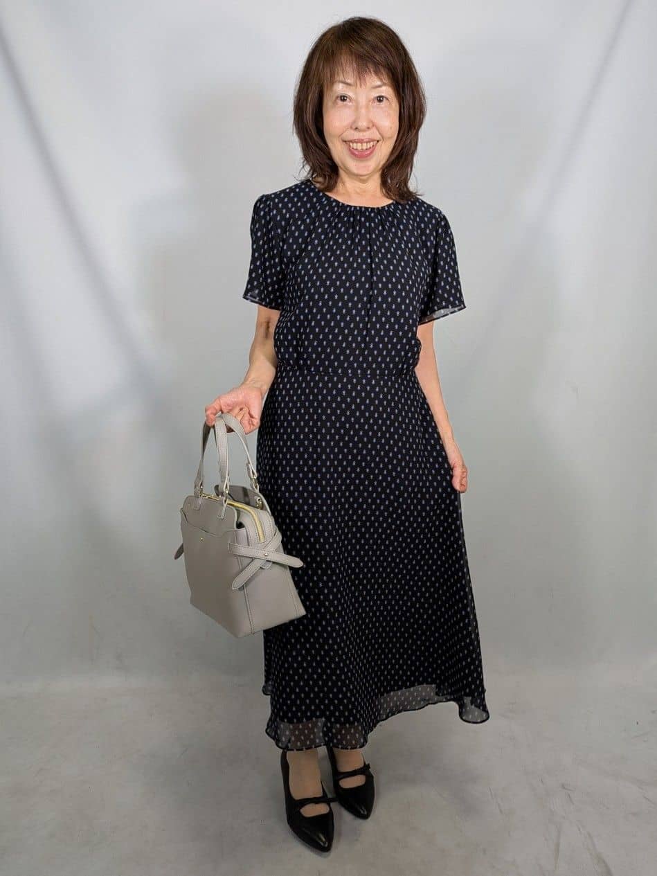 k.kazunoさんの「Reflect｜◆【夏SALE／WEB先行カラーあり／マシンウォッシュ可】コツキ幾何柄ワンピース」を使ったコーディネート