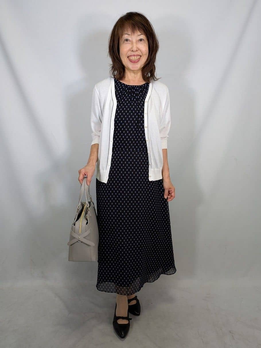 k.kazunoさんの「Reflect｜◆【夏SALE／WEB先行カラーあり／マシンウォッシュ可】コツキ幾何柄ワンピース」を使ったコーディネート