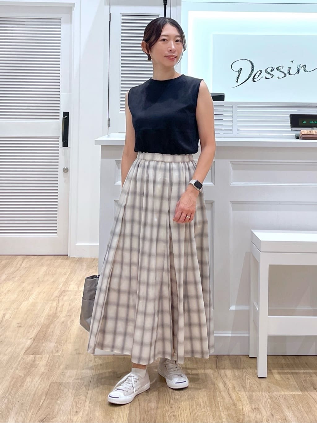 canaさんの「Dessin｜【洗える】ノースリーブカットソー」を使ったコーディネート