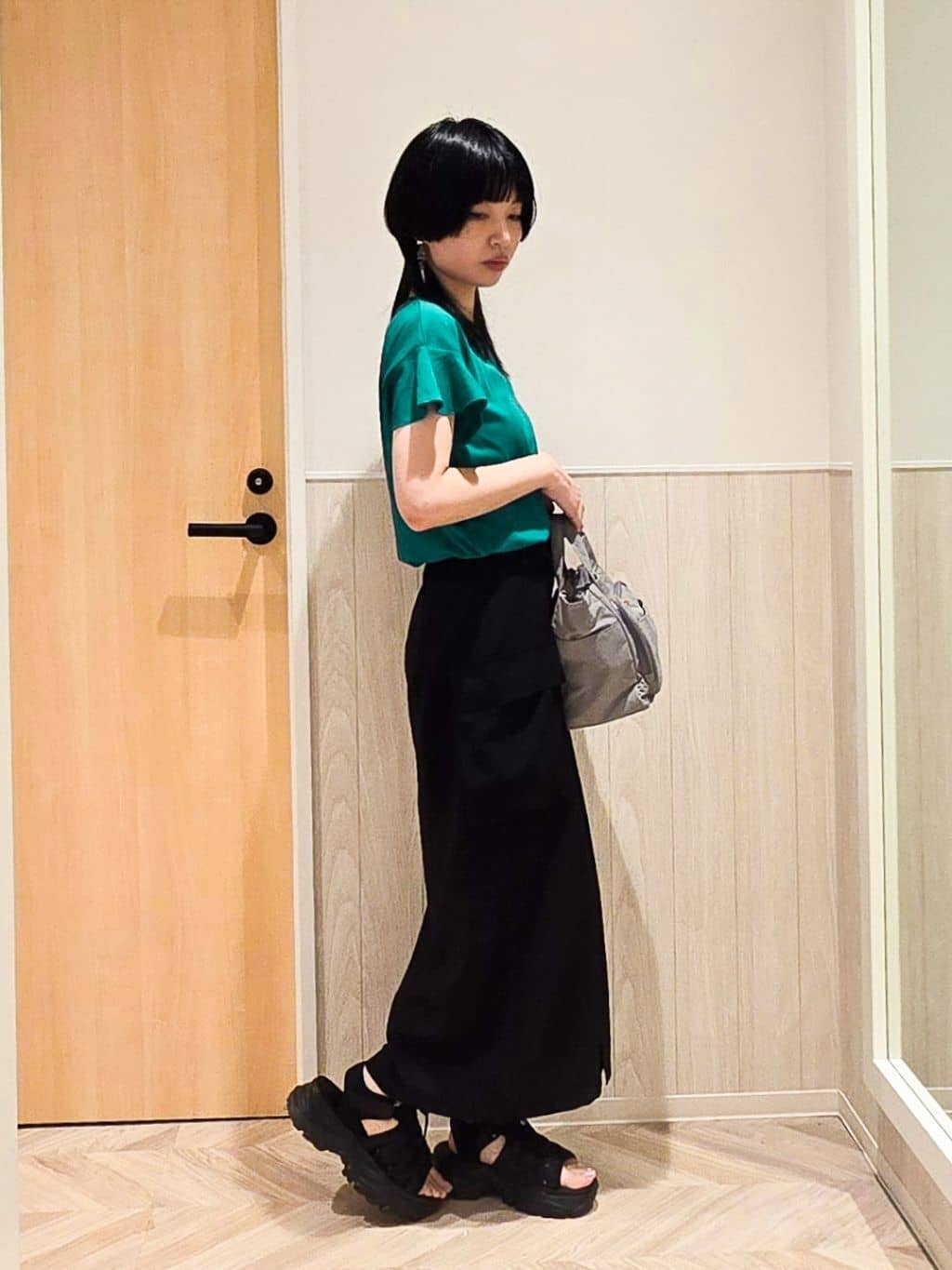 ＊yuki＊さんの「SHOO･LA･RUE｜【汗ジミ防止/ひんやり/UV】フリルスリーブTシャツ」を使ったコーディネート