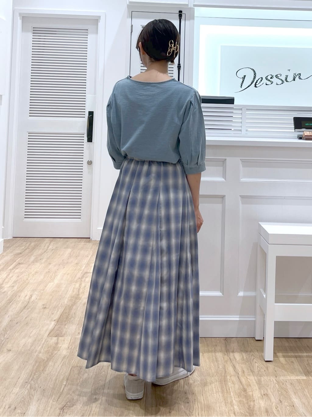 canaさんの「Dessin｜【洗える】インディゴ天竺デニム調カットソー」を使ったコーディネート
