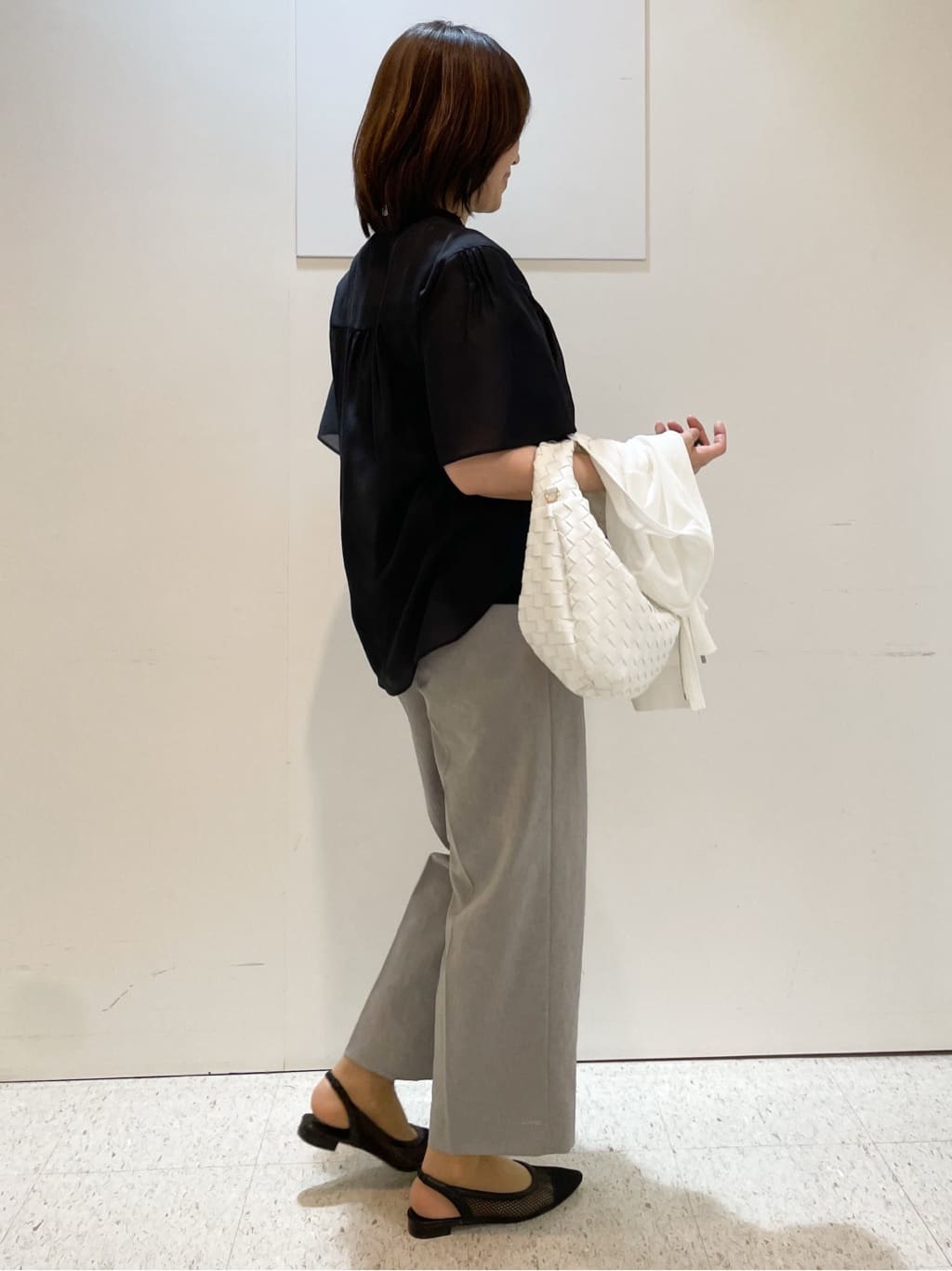 めいさんの「Reflect｜【選べる5色◎／マシンウォッシュ可】シャーリングデザインブラウス」を使ったコーディネート