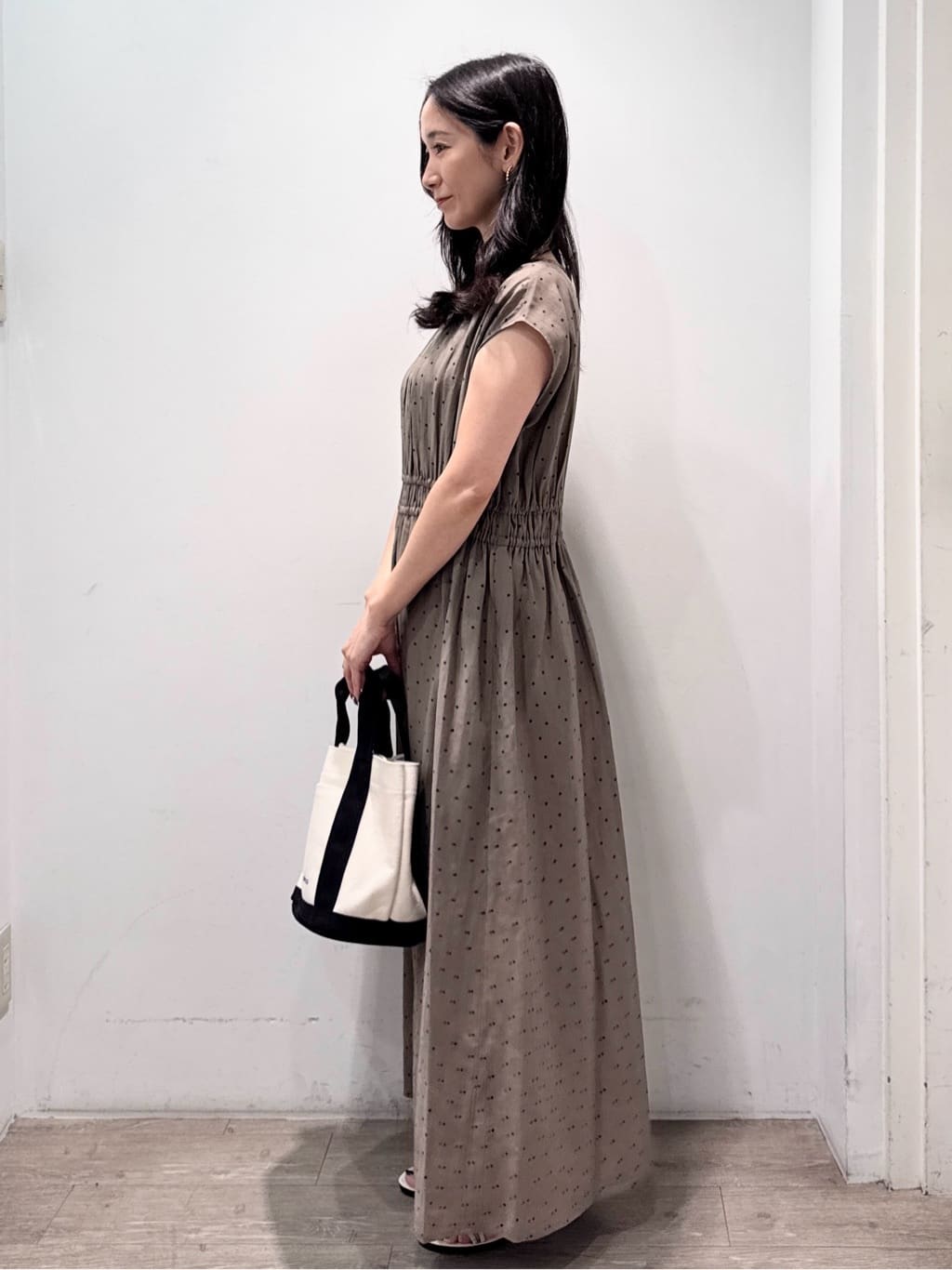 yuicciさんの「OPAQUE.CLIP｜ドットプリントワンピース【洗濯機洗い可】」を使ったコーディネート