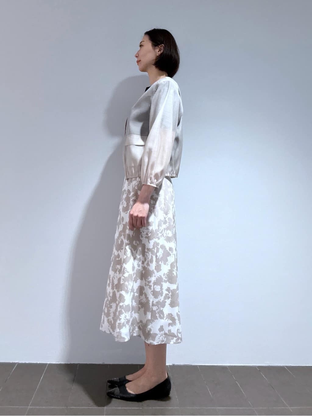 Yukaさんの「COUP DE CHANCE｜【手洗い可／日本製】花柄フレアスカート」を使ったコーディネート