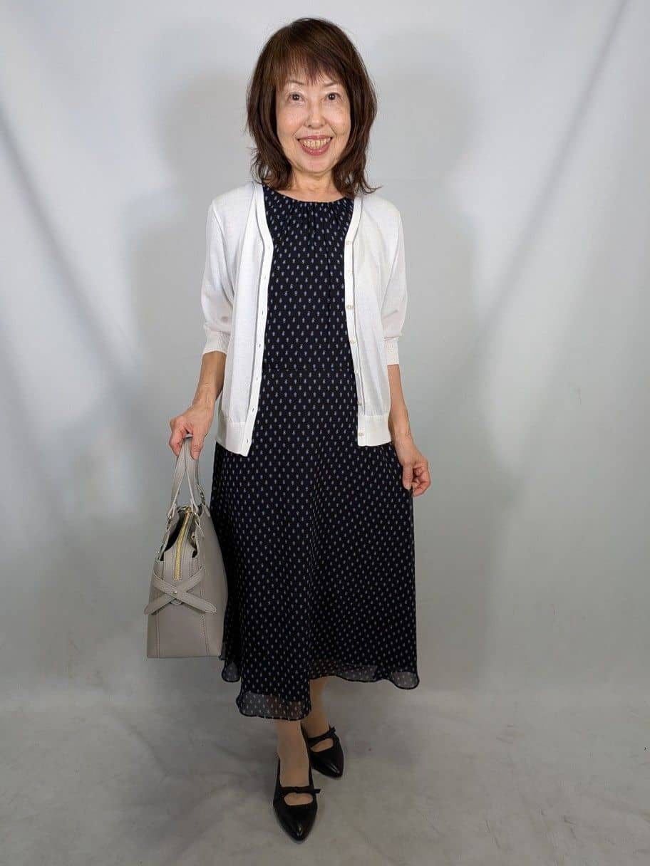 k.kazunoさんの「Reflect｜◆【夏SALE／WEB先行カラーあり／マシンウォッシュ可】コツキ幾何柄ワンピース」を使ったコーディネート