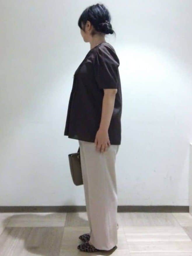 sakoさんの「Reflect｜【すっきり見え！長め丈】ピンタックデザインチュニックブラウス」を使ったコーディネート