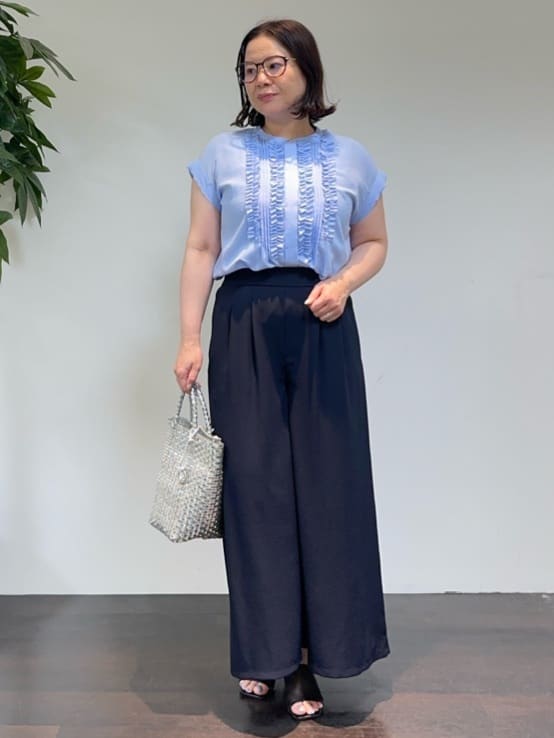 Asamiさんの「UNTITLED｜メタリックメッシュトート」を使ったコーディネート