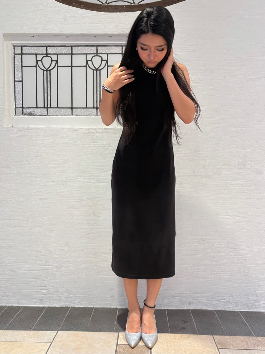 ゆずはさんの「ESPERANZA｜◆【12時間パンプス】約8.5㎝／ラメ素材　歩きやすくて疲れにくい」を使ったコーディネート