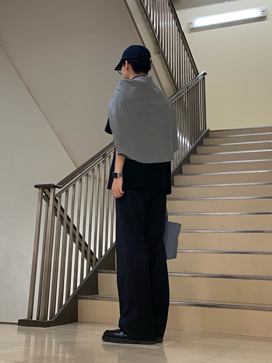 キムラさんの「TAKEO KIKUCHI｜【COOL CITY WEAR】エアートール オープンカラーシャツ /接触冷感・通気性」を使ったコーディネート